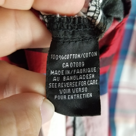 BURNSIDE | plaid button up short sleeve shirt - Picture 5 of 5